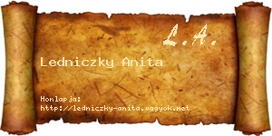 Ledniczky Anita névjegykártya
